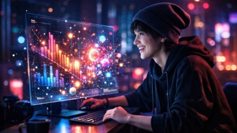 Symbolbild: KI-gestütztes Webdesign zu Was braucht ein viraler Post?